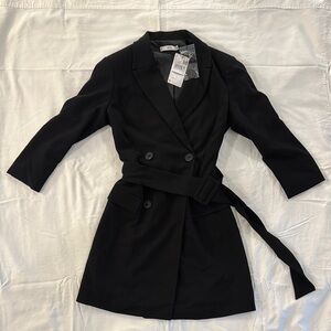 Mango Casual Black Blazer Dress